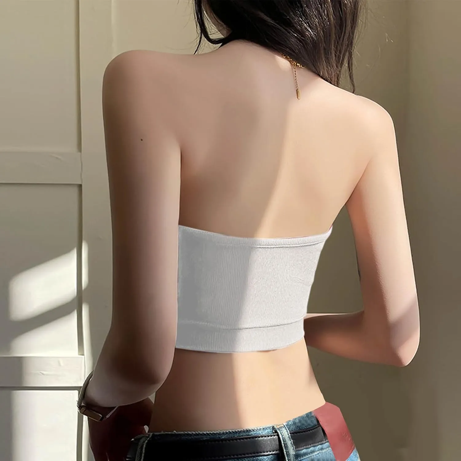 Women's Ribbed Tank Tops with Built in Bras Lightweight Cute Sexy Preppy Y2k Tanks Crop Shirts Fitted Top Shirt