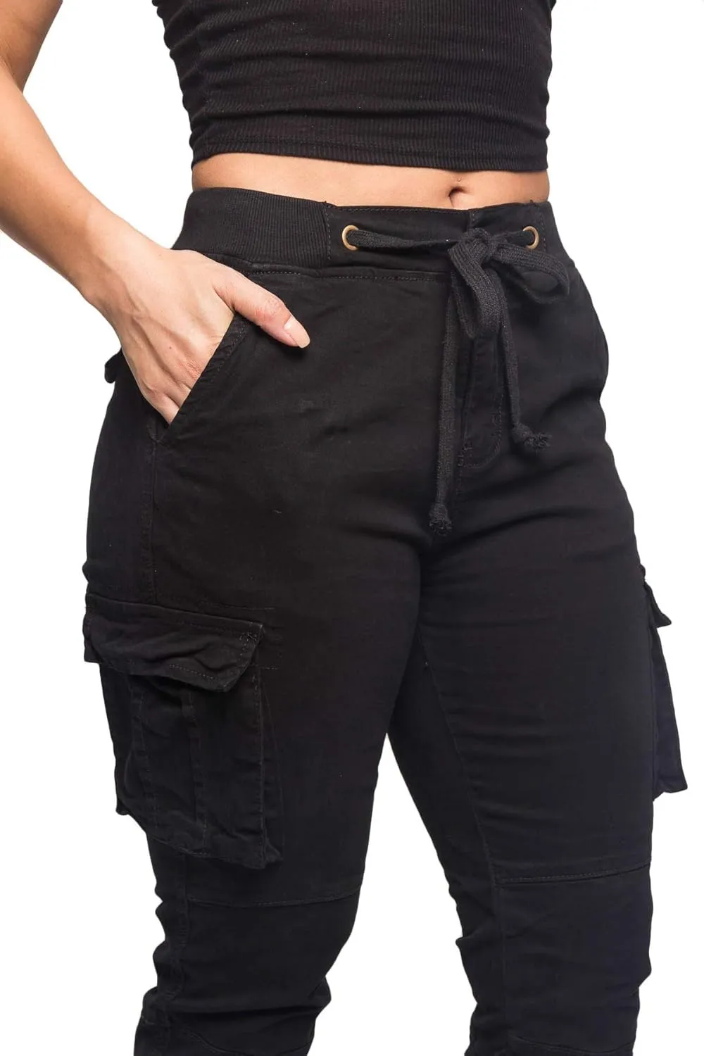 Women's Ripped Knee Skinny Fit Denim Bottoms