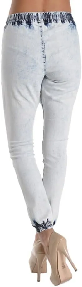 Women's Ripped Knee Skinny Fit Denim Bottoms