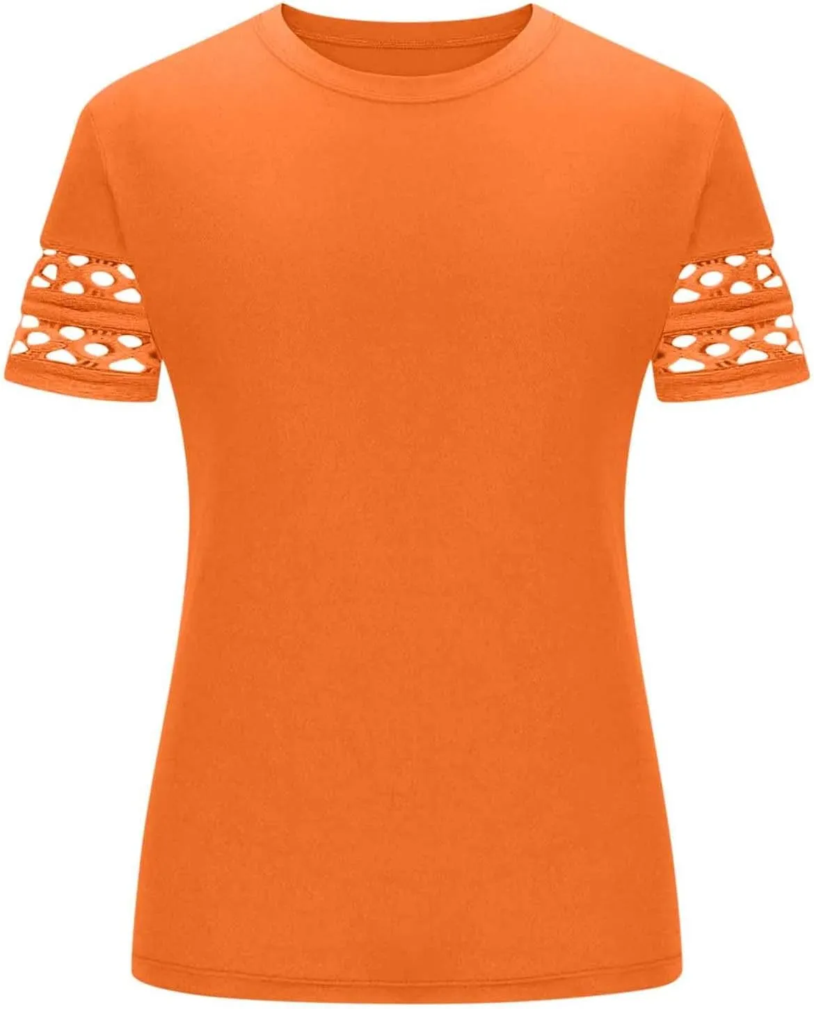 Women's Short Sleeve Dressy Tops Lace Summer Tops 2025 Spring Trendy Casual T-Shirts Cute Work Outfits Blouses