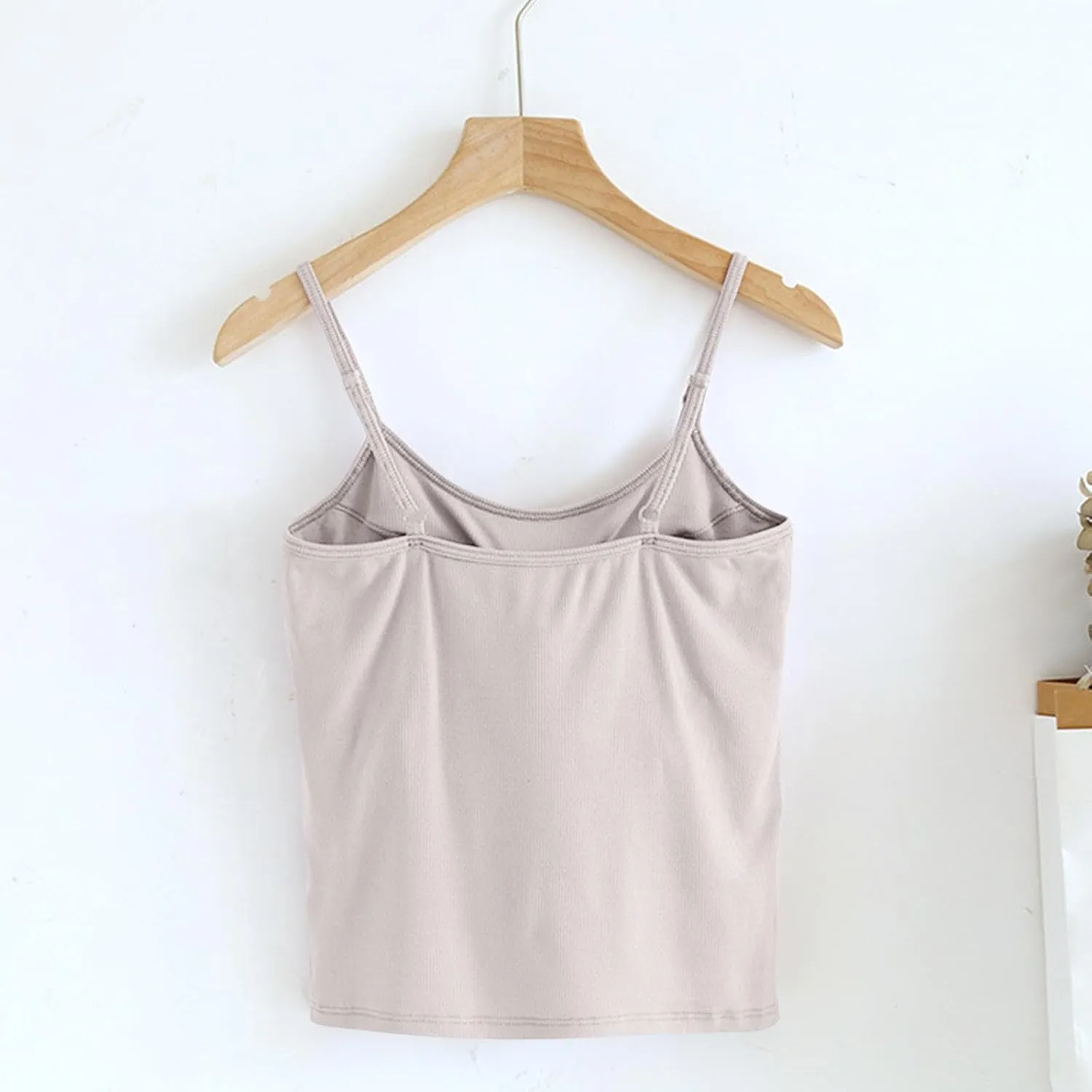 Womens Spaghetti Strap Tank Top Solid Color Smooth Soft High Elastic Crop Tanks Trending Racerback Undershirts