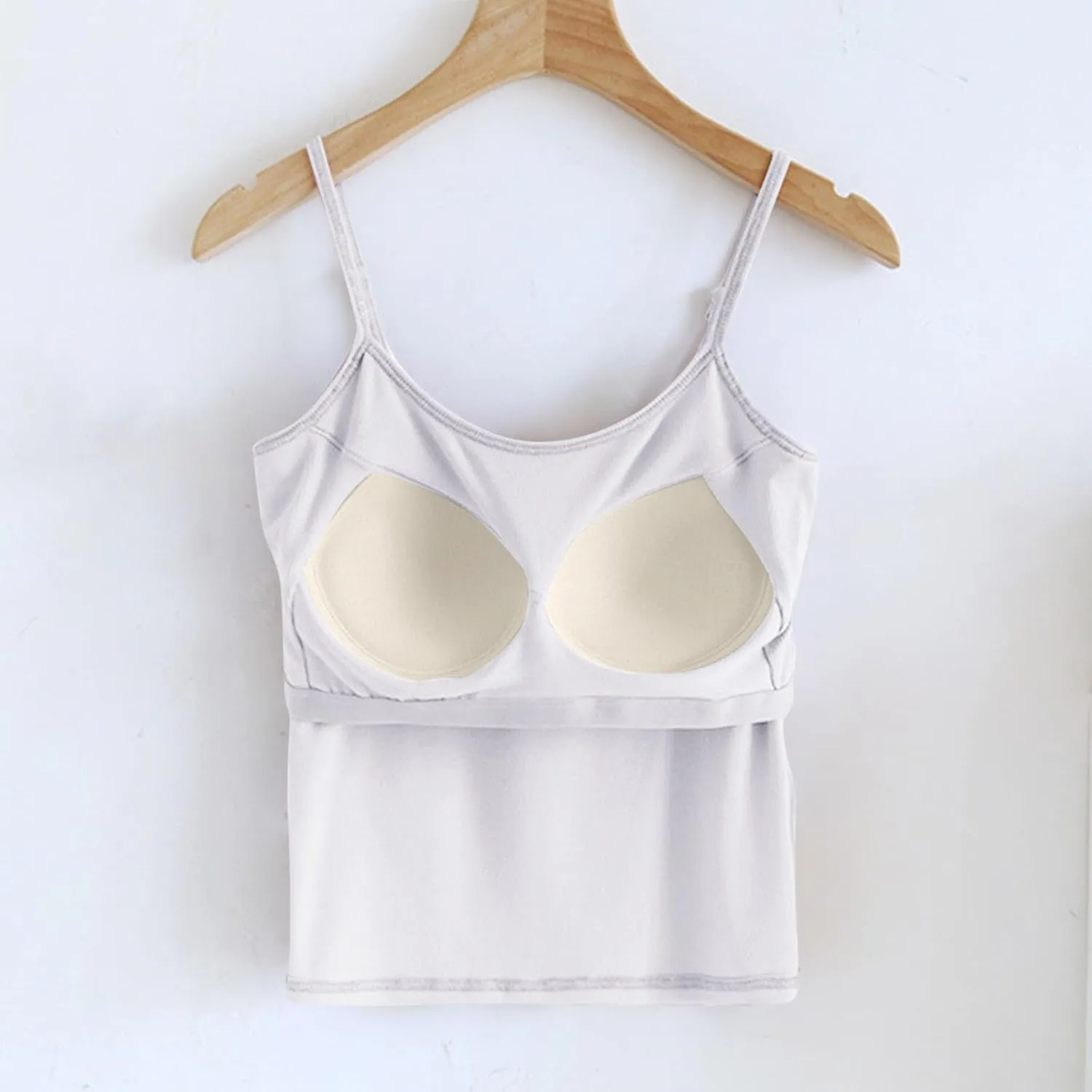 Womens Spaghetti Strap Tank Top Solid Color Smooth Soft High Elastic Crop Tanks Trending Racerback Undershirts