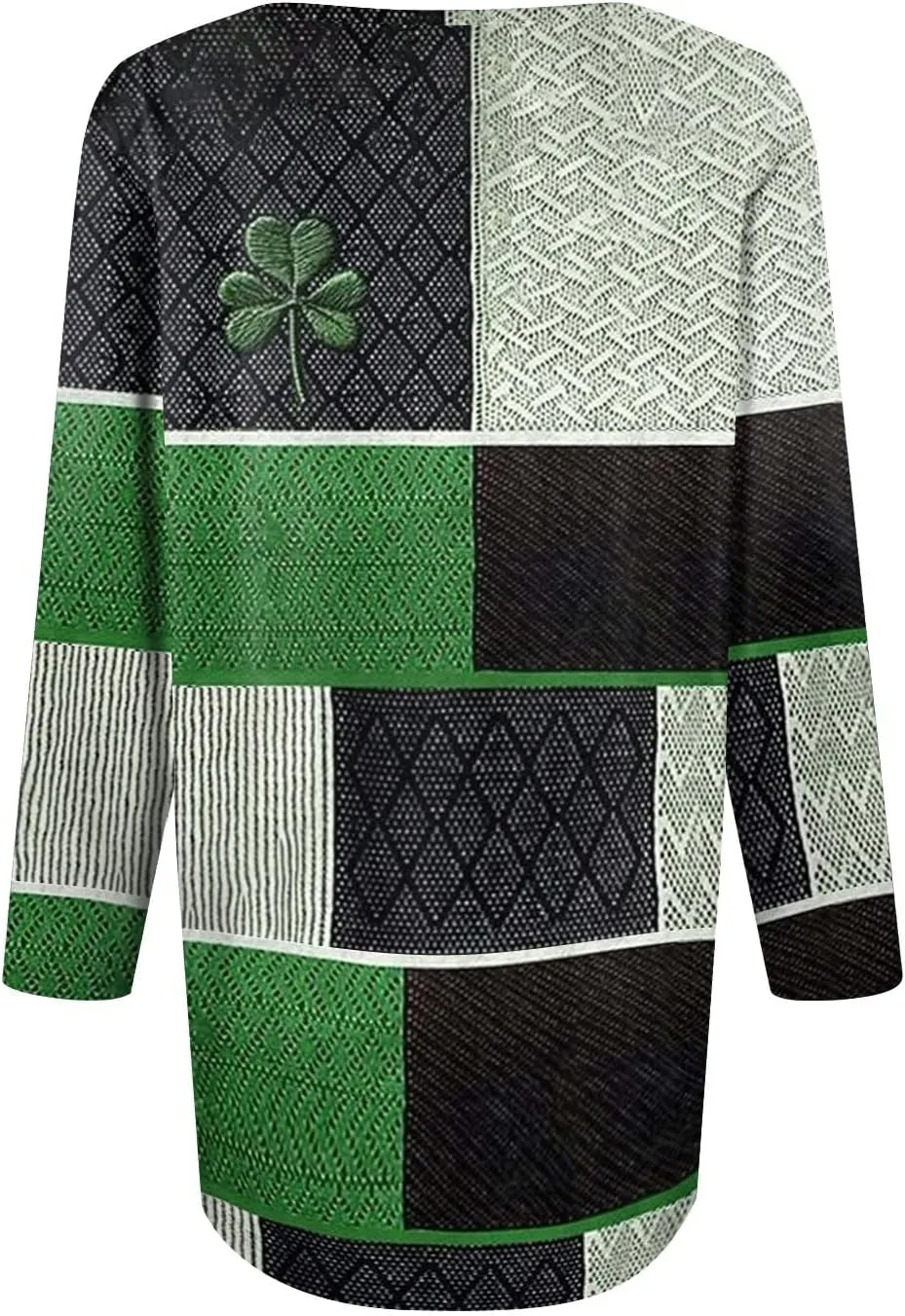 Womens St. Patrick's Day Shirts 3/4 Sleeve St. Patricks Day Shirts for Women Green,Tunic Tops to Wear with Tunics