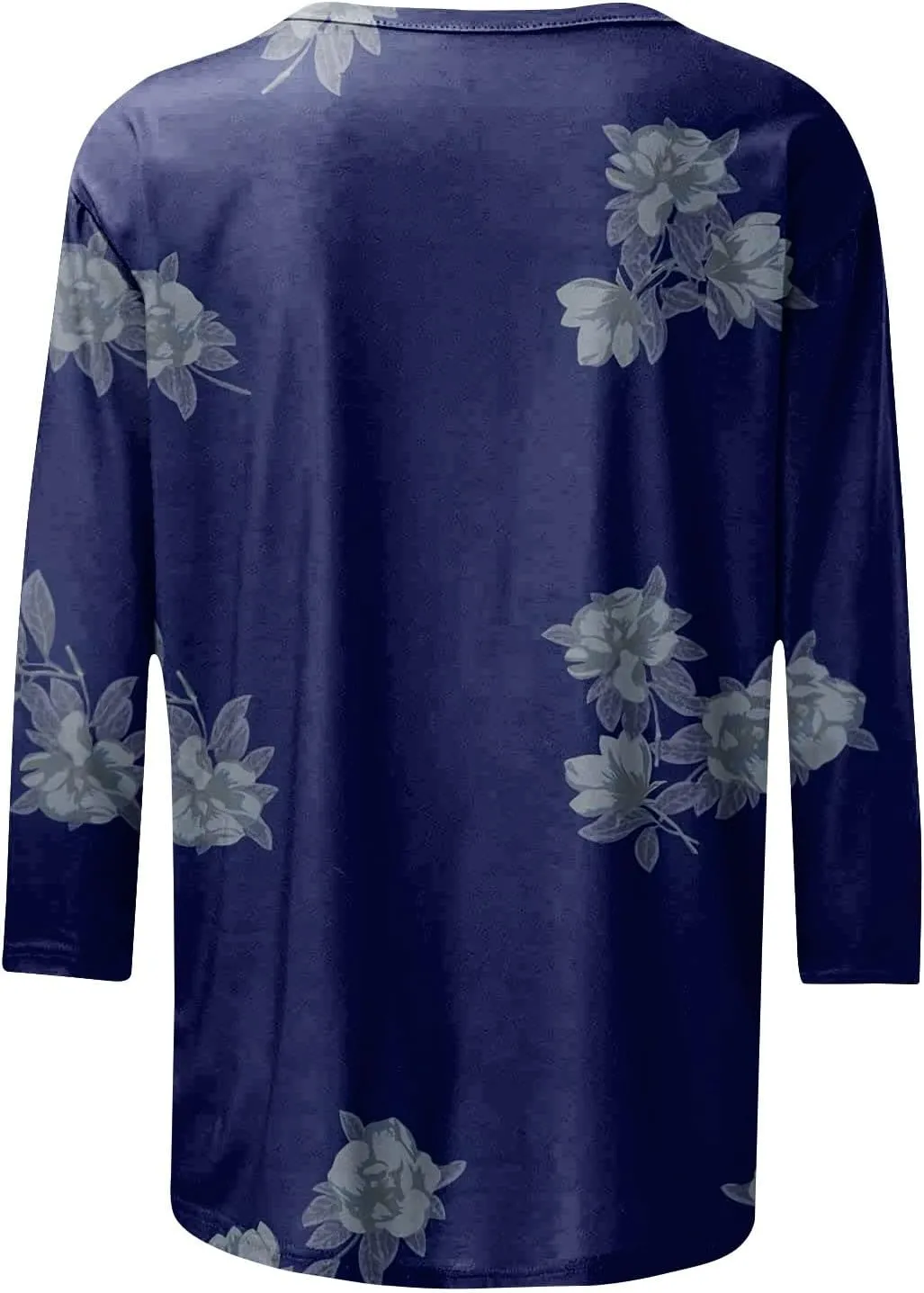Womens Summer Tops 2024 Trendy 3/4 Sleeve Oversized Tshirts Blouses Tunics, Small-5X-Large