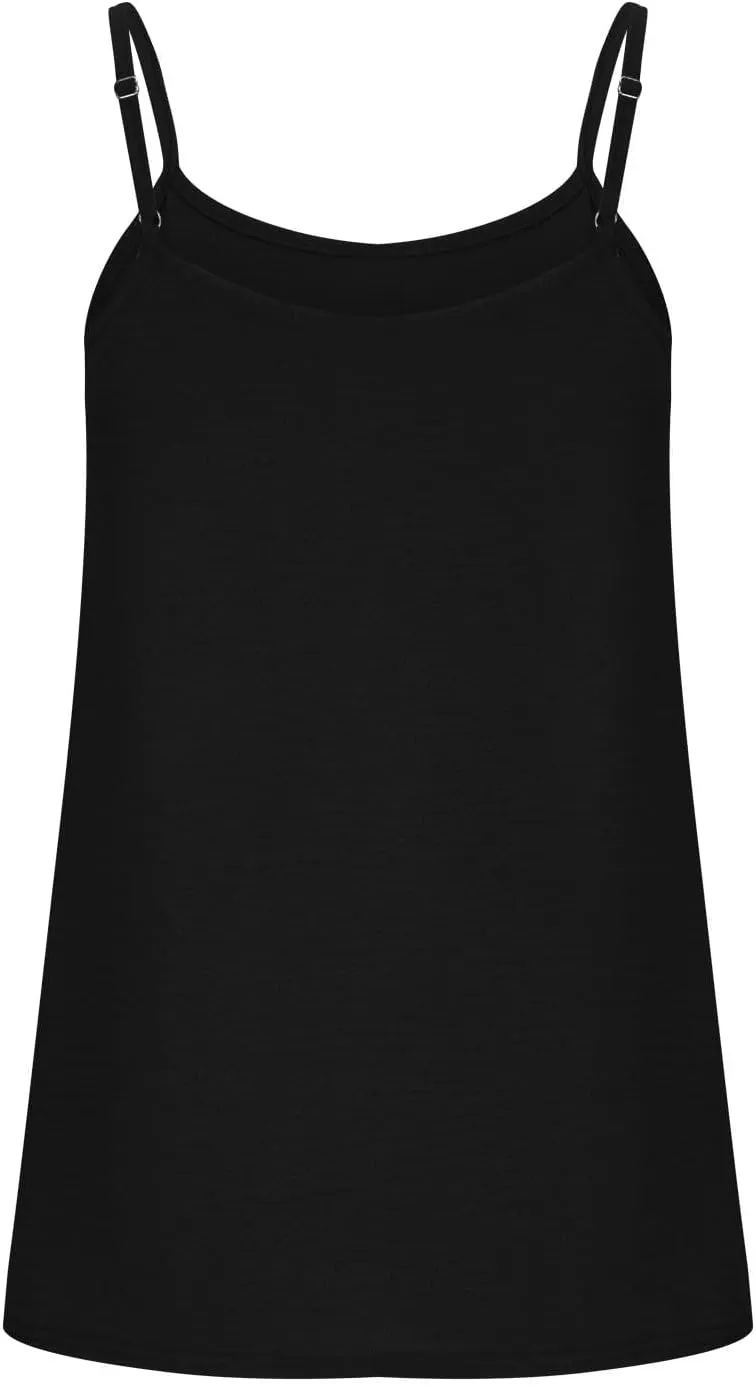 Women's Tank Top Adjustable Spaghetti Strap Camisole Sleeveless Pretty Cami Shirts Summer Tops for Women 2025