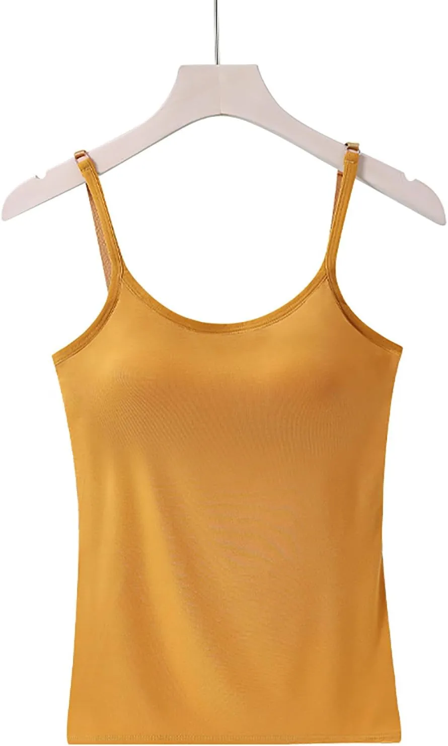 Womens Tank Top with Built in Bra Tank Tops for Women with Shelf Bra Cotton Wide Strap Camisole Yoga Cami Shirts