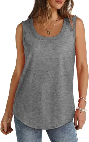 Women's Tank Tops Sleeveless Summer Top Loose Fit Casual Flowy Shirt Fashion Trendy Beach Vacation 2025 Outfits