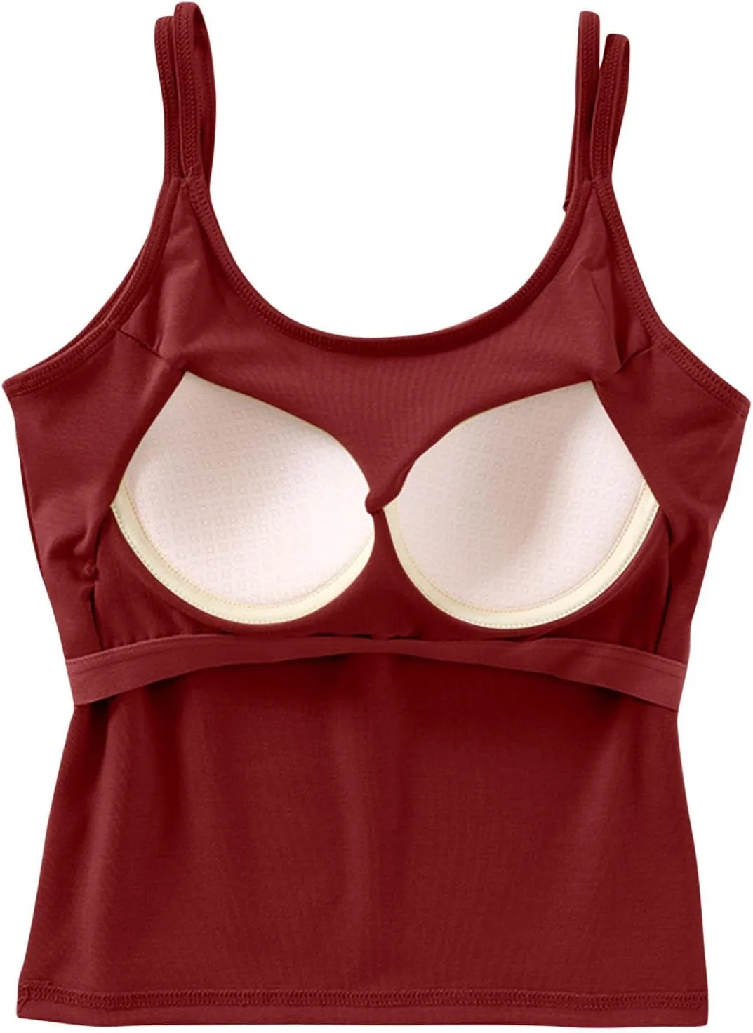 Womens Tanks with Padded Double Strap Cute Sexy Tank Tops Basic Y2k Trendy Lightweight Crop Shirts Classic Basic