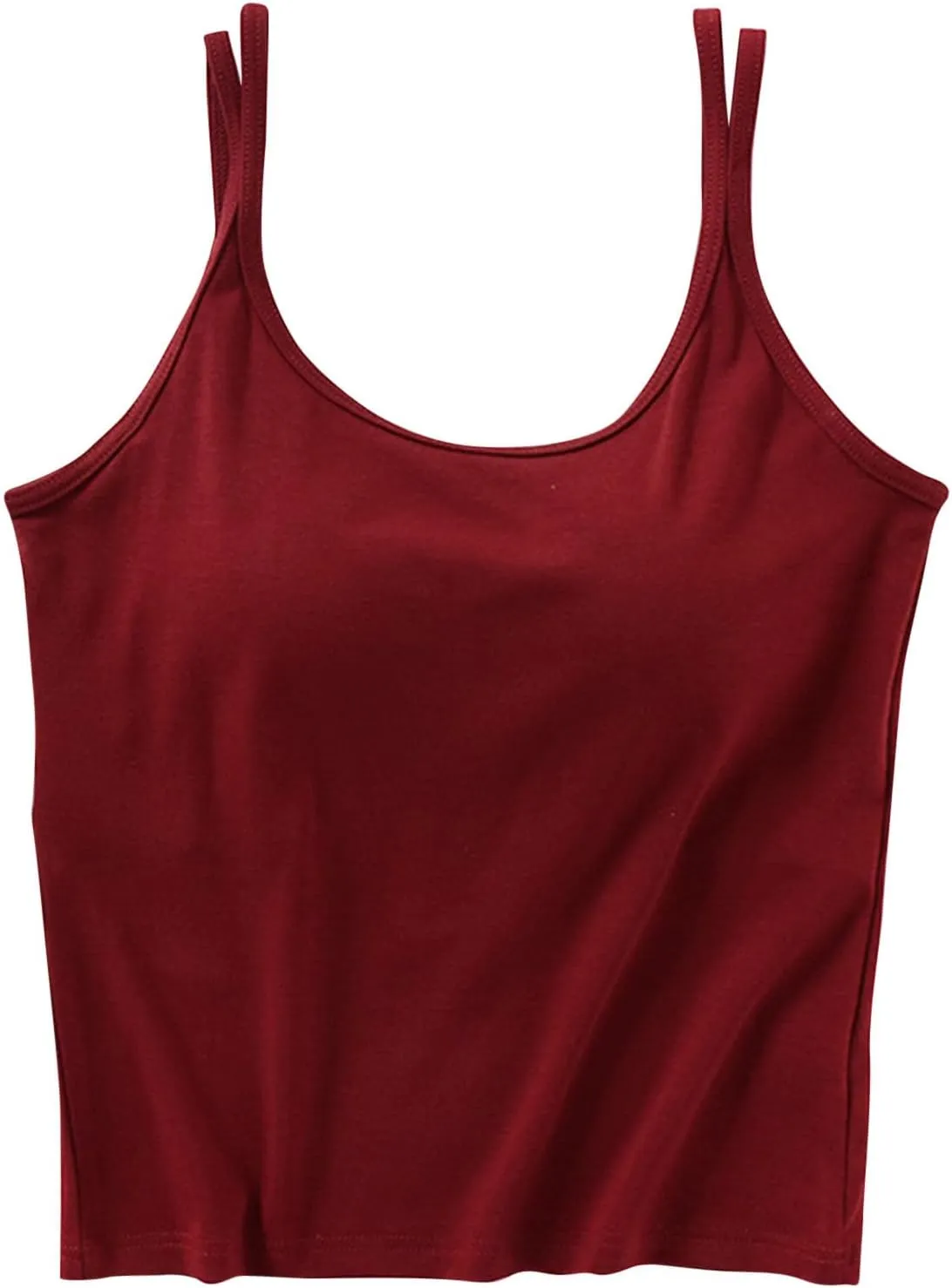 Womens Tanks with Padded Double Strap Cute Sexy Tank Tops Basic Y2k Trendy Lightweight Crop Shirts Classic Basic