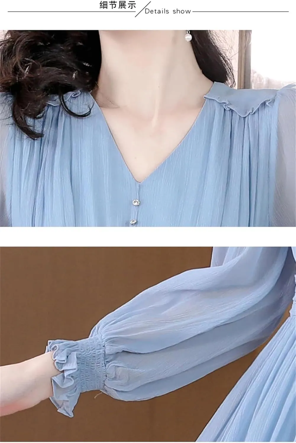 Women's Vintage Summer Party Dress V-Neck Tunics Midi Casual Long Vestidos