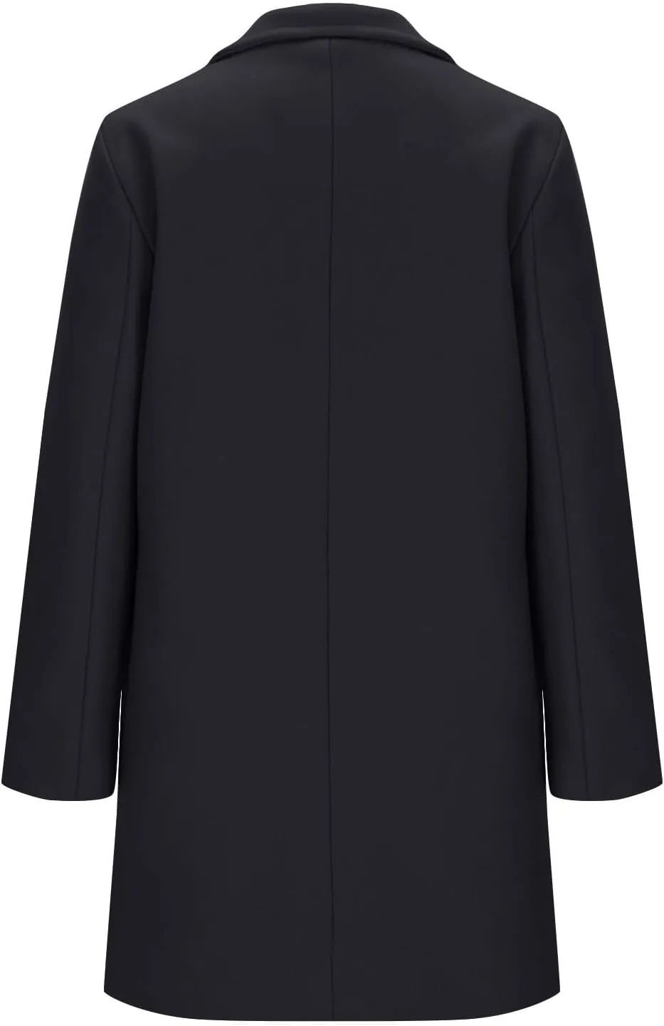 Women's Winter Wool Blend Pea Coat Single Breasted Casual Trench Coats Overcoat Long Elegant Coats Slim Fit Jackets