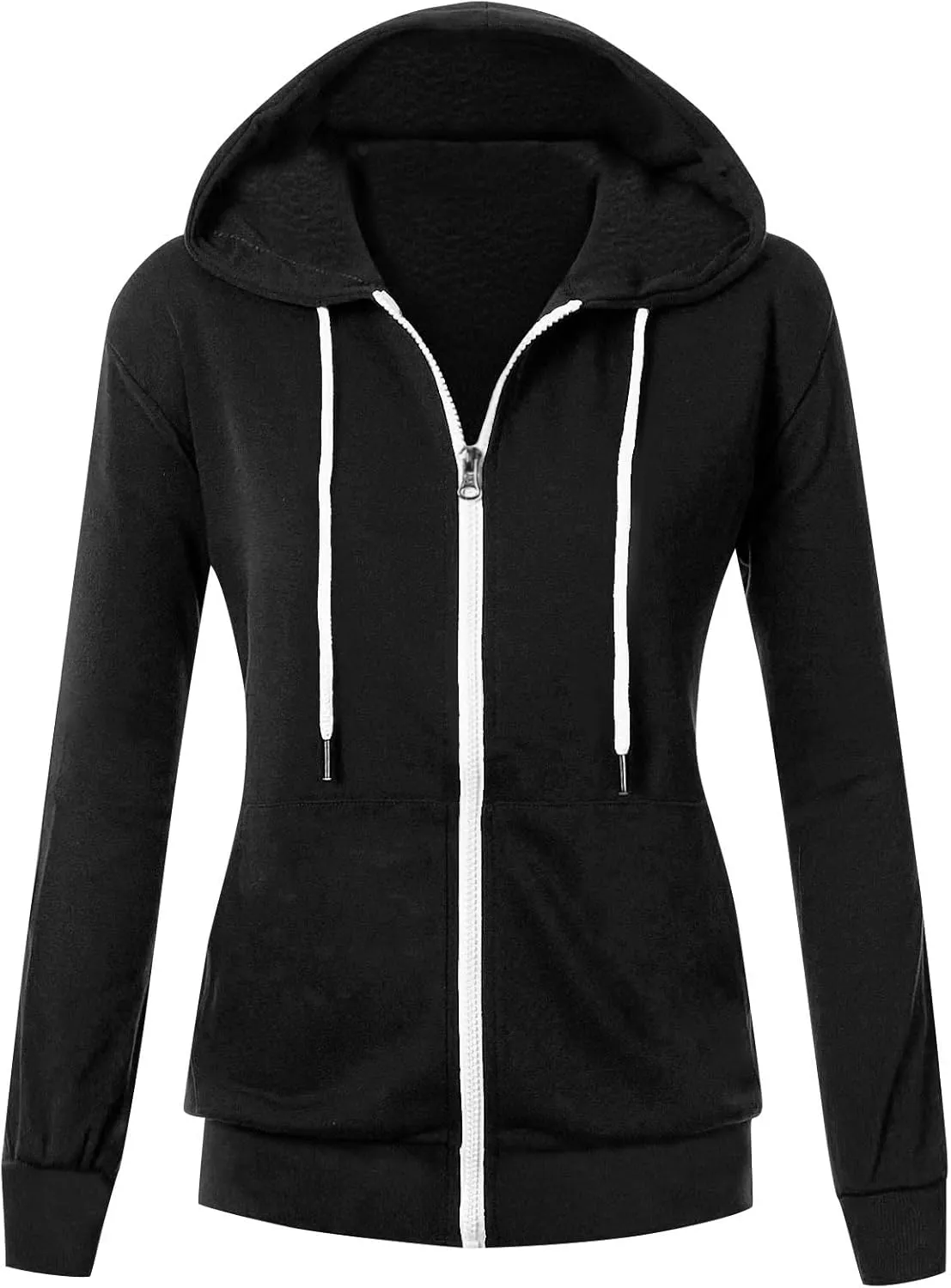 Womens Zip Up Hoodie Cropped Sweatshirts Thumb Hole Fleece Jackets Cropped Comfort Fall Loose Outfits Loose Outfits